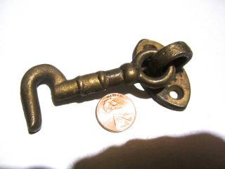 Antique Unknown Maker Victorian Bronze Sliding Door Lock photo