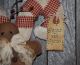 Primitive Christmas Candy Canes Gingerbread Man Wall Hanging Rustic Door Greeter Primitives photo 1