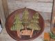 3 Primitive Rustic Green Christmas Trees Bowl Fillers Ornies Ornaments Tucks Primitives photo 3