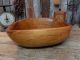 Primitive Hand Carved Wood Dough Trencher Bowl & Folk Art Spoon 13x11 Primitives photo 3
