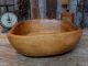Primitive Hand Carved Wood Dough Trencher Bowl & Folk Art Spoon 13x11 Primitives photo 4