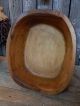 Primitive Hand Carved Wood Dough Trencher Bowl & Folk Art Spoon 13x11 Primitives photo 6