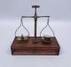 Fine Antique 19c Apothecary Brass & Walnut Measure & Weights Beam Scale Scales photo 2