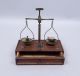 Fine Antique 19c Apothecary Brass & Walnut Measure & Weights Beam Scale Scales photo 5