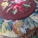 Vintage Antique Needlepoint & Glass Bead Footstool Cast Iron Legs Early 1900 ' S 1900-1950 photo 5
