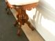 Eastlake Victorian Antique Walnut Marble Top Side Table (a) 1800-1899 photo 3