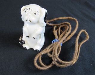 Alec - Tri - Pup Pekingese Dog Electric Outlet Vintage Ceramic Extension Cord photo