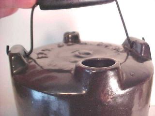 Antique Stoneware Crock W/ Pouring Spout And Bale Handle Dated Jan.  24,  1882 photo