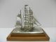 The Sailboat Of Silver Of The Most Wonderful Japan.  3masts.  A Japanese Antique. Other Antique Sterling Silver photo 3