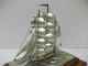 The Sailboat Of Silver Of The Most Wonderful Japan.  3masts.  A Japanese Antique. Other Antique Sterling Silver photo 6