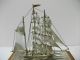 The Sailboat Of Silver Of The Most Wonderful Japan.  3masts.  A Japanese Antique. Other Antique Sterling Silver photo 7