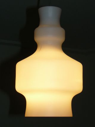 Mid Century Raak Glass Pendant Lamp,  Dutch Design Stilnovo Panton Colani Eames photo