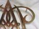 Large Vintage Queen Ann Cypher Brass Trivet 1950 4 Footed Williamsburg Trivets photo 1