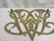Large Vintage Queen Ann Cypher Brass Trivet 1950 4 Footed Williamsburg Trivets photo 5