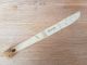 Antique Primitive Letter Knife With Scrimshaw Hand Carved From Reindeer Bone Primitives photo 9