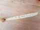 Antique Primitive Letter Knife With Scrimshaw Hand Carved From Reindeer Bone Primitives photo 1