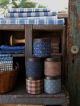 Tiny Early Antique Blue Enamelware Doll Cup With Bottle Brush Christmas Tree Primitives photo 7