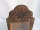 Antique Primitive Old Hand Painted Wooden Wall Hanging Clock Box Small Primitives photo 1