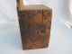 Antique Primitive Old Hand Painted Wooden Wall Hanging Clock Box Small Primitives photo 2