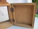 Antique Primitive Old Hand Painted Wooden Wall Hanging Clock Box Small Primitives photo 5