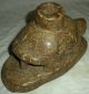 Pre1600 Hopewell Native American Indian Mound Builder Soapstone Turtle Pipe Vafo Native American photo 4
