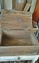 Antique Wood Wooden Box Crate Lid Old Nails Box Storage Box Boxes photo 3