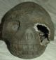 C.  1850 Plains Native American Indian Carved Stone Geode Skull Memento Mori Vafo Native American photo 2