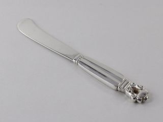 Georg Jensen Acorn Sterling Silver Butter Knife - 5 7/8 Inches - No Monograms photo