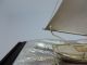 Masterly Hand Crafted Signed Japanese Sterling Silver 985 Model Yacht Ship Japan Other Antique Sterling Silver photo 6