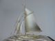 Masterly Hand Crafted Signed Japanese Sterling Silver 985 Model Yacht Ship Japan Other Antique Sterling Silver photo 8