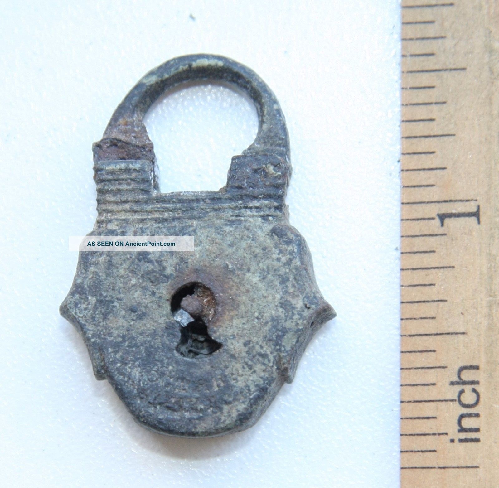 Antique Old Small Brass Pad Lock Other Antiquities photo