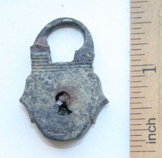 Antique Old Small Brass Pad Lock photo