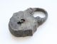 Antique Old Small Brass Pad Lock Other Antiquities photo 2