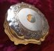 Exquisite Solid Silver Marked 835 Ladies Floral Powder Compact Other Antique Sterling Silver photo 3