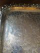 Large Antique Ornate Silver Plated Copper Butler Serving Tray Peter Mitchell Platters & Trays photo 3