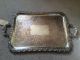 Large Antique Ornate Silver Plated Copper Butler Serving Tray Peter Mitchell Platters & Trays photo 8