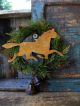 Large Papier Mache Belsnickle Santa Mustard Milk Paint Primitives photo 6