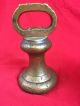 Vintage English Brass Bell Weight 7 - Pound Antique Doorstop Paperweight Scales photo 2