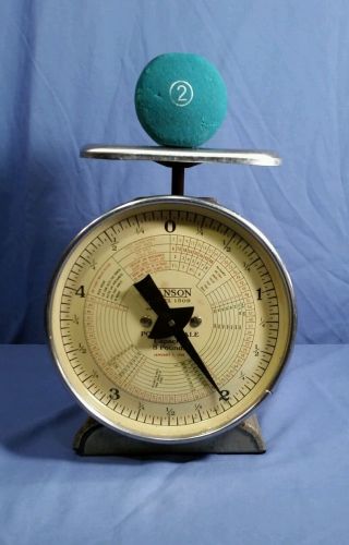 Vintage Hanson Postage Scale Model 1509 Made In Usa 1949 5 Lb Capacity Vg Cond photo
