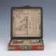 Chinese Antique Wooden & Brass Hand - Painted Dragon & Phoenix Motif Box C389 Boxes photo 5