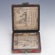 Chinese Antique Wooden & Brass Hand - Painted Dragon & Phoenix Motif Box C389 Boxes photo 6