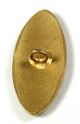 Antique French Enamel Spindle Button Champleve Flower Cobalt Border - 1 & 3/16 