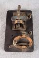 Vintage Early Small Telegraph Clicker Key Bakelite Base 2.  5 