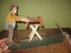 Antique Primitive Folk Art Whirligig Wooden & Metal.  Man With Saw - Great Primitives photo 1