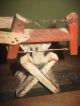 Antique Primitive Folk Art Whirligig Wooden & Metal.  Man With Saw - Great Primitives photo 2