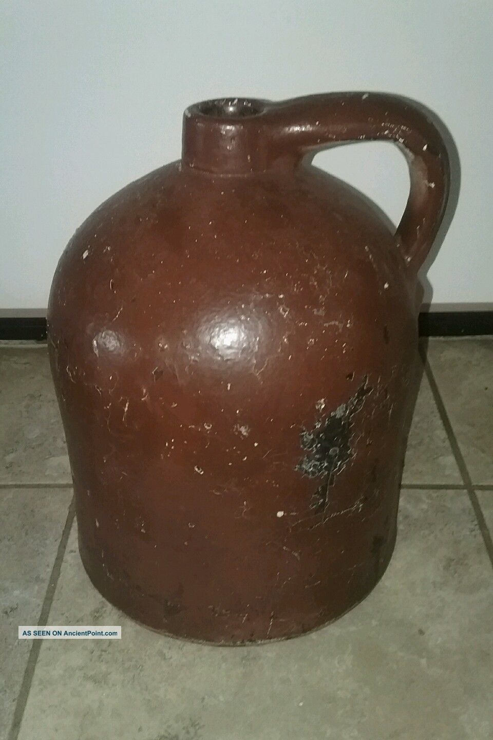 Primitive Antique Vtg.  Country 2 Gallon Stoneware Salt Glazed Whiskey Jug Crock Primitives photo