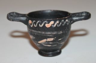 Ancient Greek Pottery Xenon Skyphos 4th Bc Wine Cup photo
