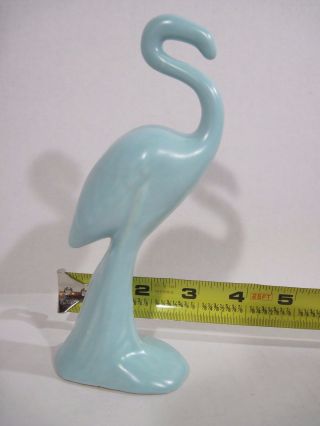 Rare Metlox California Blue Glazed Pottery Flamingo Figurine photo