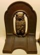 Pair Antique/vintage Bradley And Hubbard Cast Iron Owl Bookends B&h Metalware photo 1