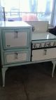 Antique Gas Stove Green /white Quality Co Stoves photo 7